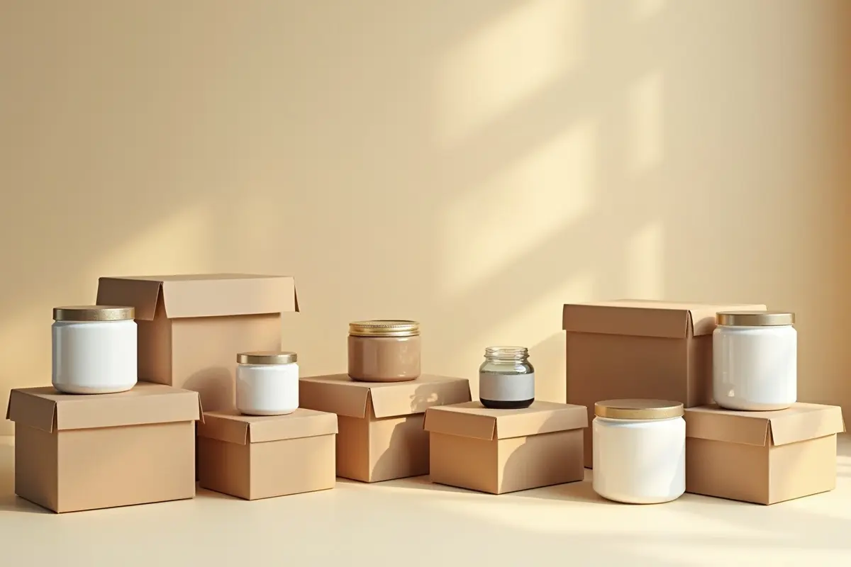 variety of packaging materials displayed for comparison